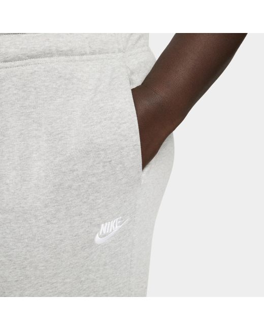 Nike Gray Sportswear Club Fleece Mid-rise Joggers