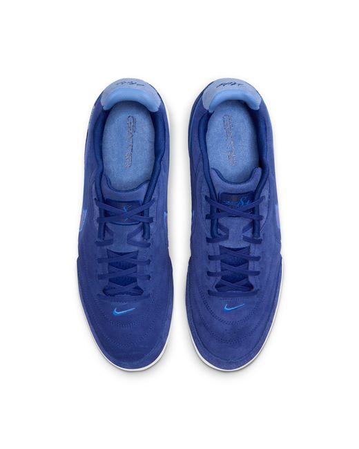 Nike Blue Tiempo Streetgato Prm Indoor/Court Low-Top Soccer Shoes for men