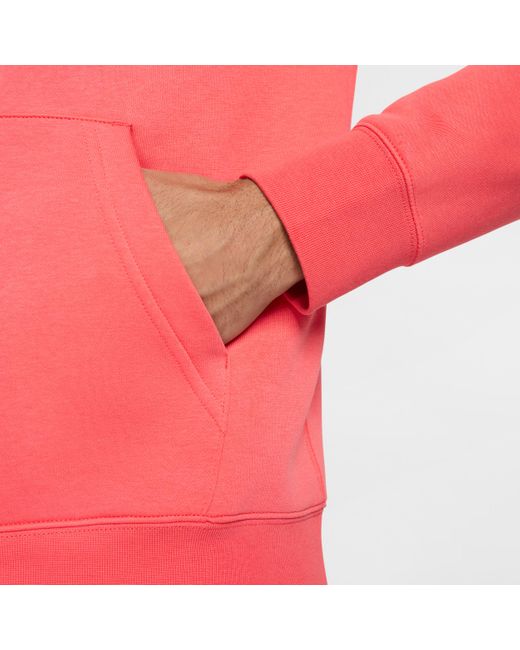 Nike Red Club Pullover Fleece Hoodie for men