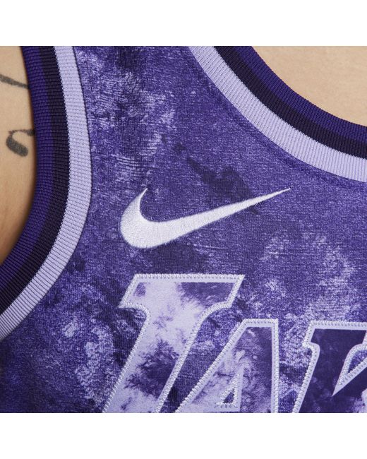 Nike Men's Los Angeles Lakers Association Edition Dri-Fit NBA Swingman Jersey, White, Size: Small, Polyester