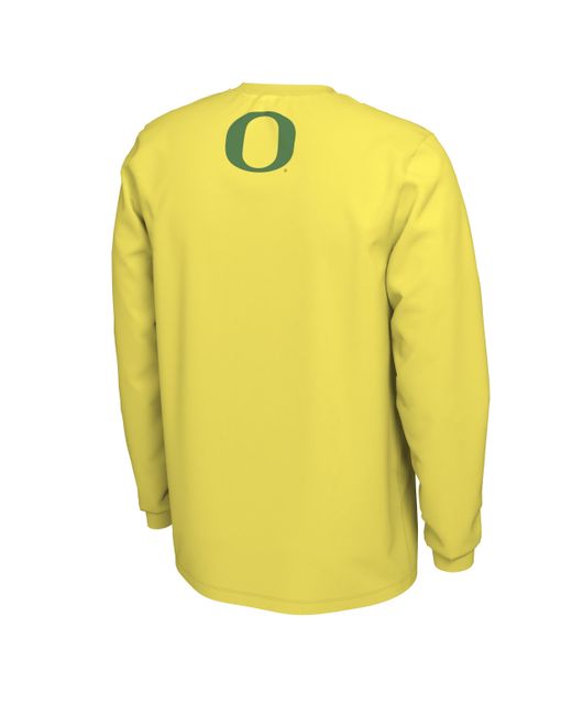 Nike Yellow Oregon College Long-sleeve T-shirt for men