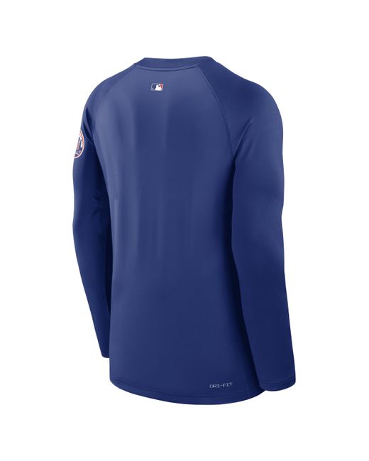 Nike Blue New York Mets Authentic Collection Game Time Dri-fit Mlb Long-sleeve T-shirt for men