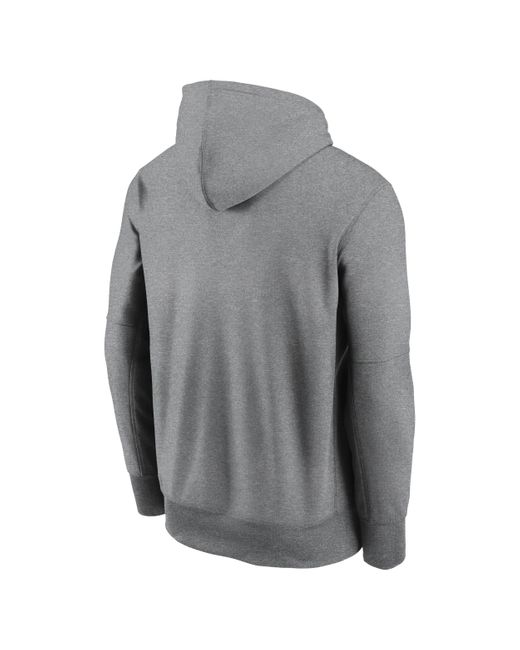 Nike Gray Cleveland Guardians Men's Therma Mlb Pullover Hoodie for men