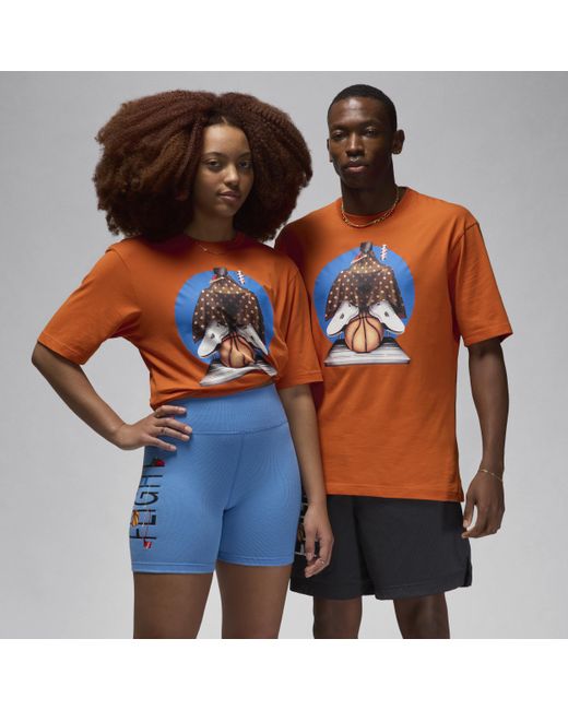 Nike Orange Artist Series By Darien Birks T-shirt for men