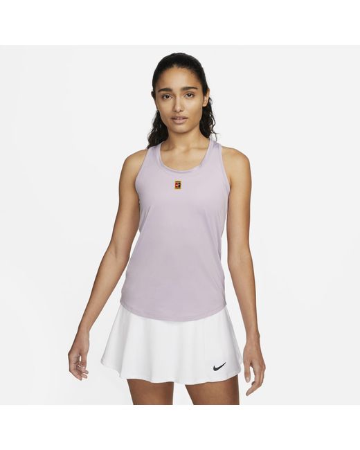 Nike Synthetic Court Dri-fit One Heritage Tank Purple | Lyst UK