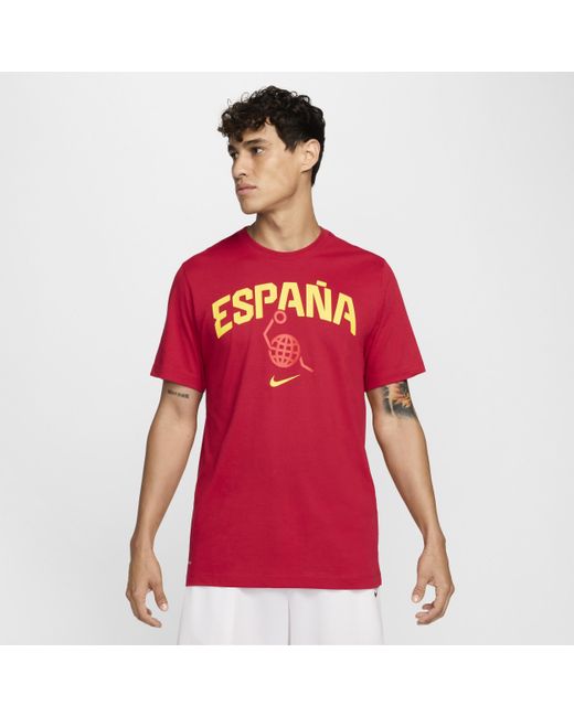 Nike Red Spain Basketball T-Shirt for men