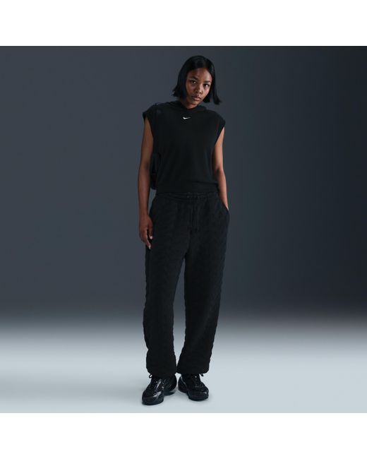 Nike Blue Sportswear Phoenix Fleece Oversized High-Waisted Jacquard Pants