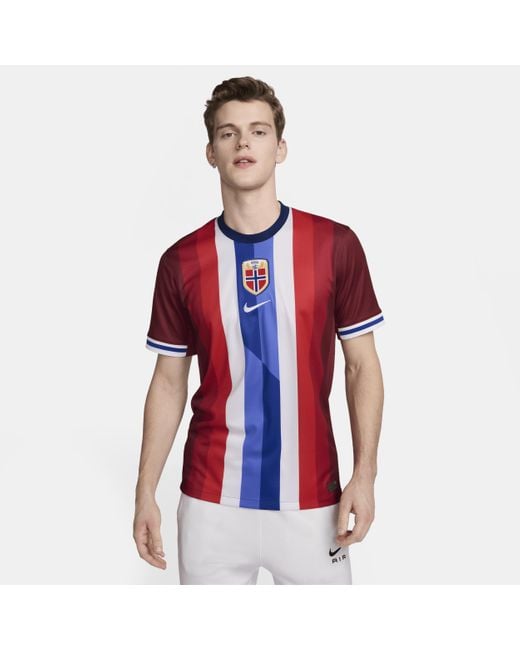 Nike Red Norway 2024 Stadium Home Jersey for men