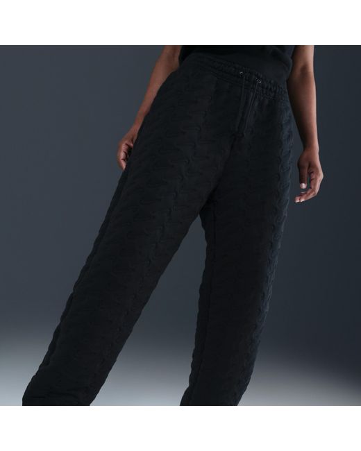 Nike Blue Sportswear Phoenix Fleece Oversized High-Waisted Jacquard Pants