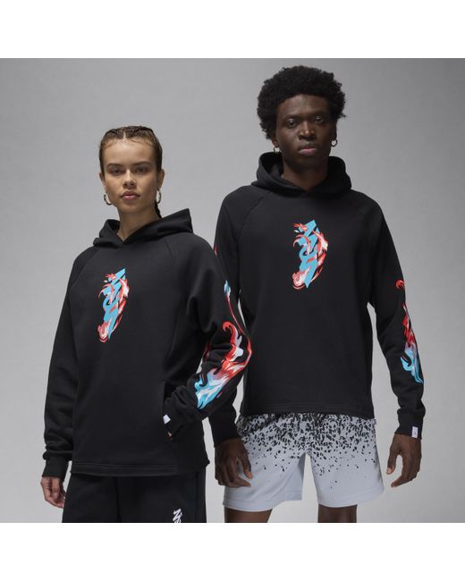 Nike Black Nike Zion Graphic Fleece Pullover Hoodie for men