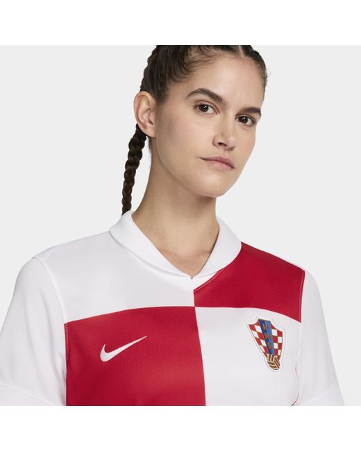 Maglia da calcio replica dri-fit croazia 2024/25 stadium da donna di Nike in Red