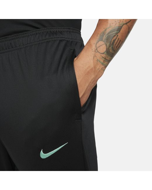 Nike Black Chelsea Fc Strike Third Dri-fit Soccer Track Pants for men