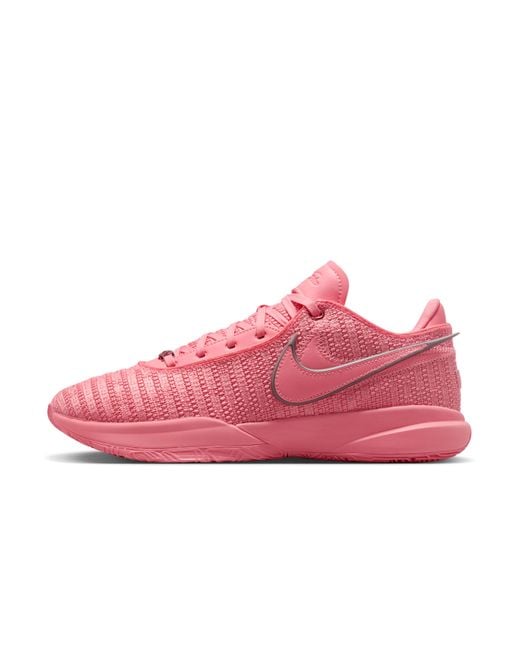 Nike Men's Pink Lebron 20 Basketball Shoes