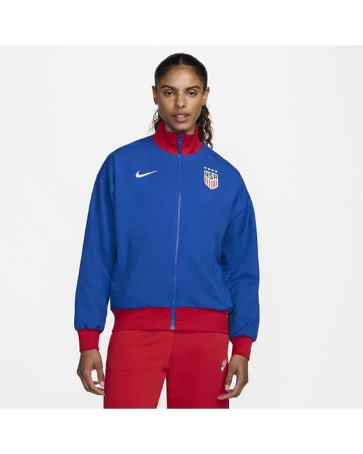 Nike Blue Usmnt Strike Dri-fit Soccer Jacket