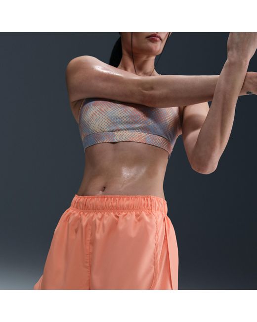 Nike Blue Tempo Dri-Fit Mid-Rise Brief-Lined Running Shorts