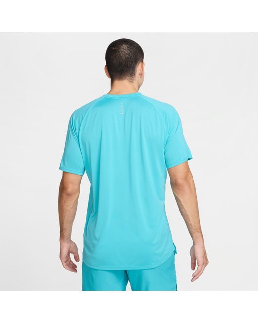 Nike Stride Dri-Fit Adv Hardlooptop Met Korte Mouwen Voor in het Blue voor heren