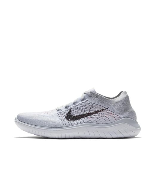 Nike Free Rn Flyknit 2018 Running Shoe in Gray for Men | Lyst