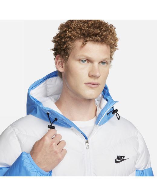Giacca puffer con cappuccio storm-fit windrunner primaloft® di Nike in Blue da Uomo