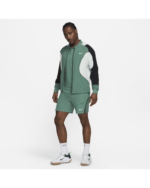 Nike Green Court Advantage Dri-fit Tennis Jacket for men