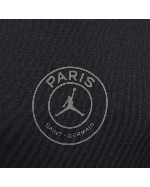 Nike Black Paris Saint-germain Jordan Football Graphic T-shirt Cotton