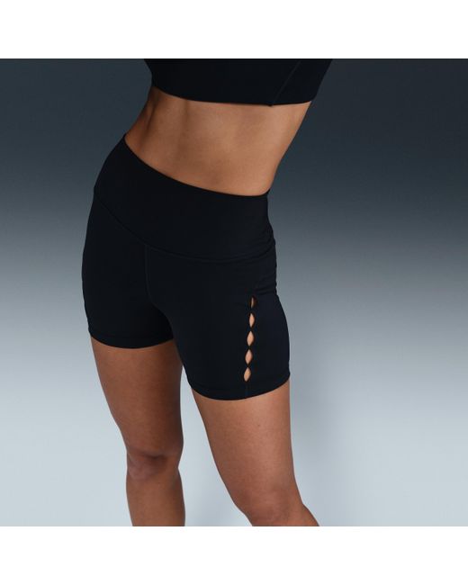 Nike One Bikeshorts Met Hoge Taille Voor (13 Cm) in het Blue
