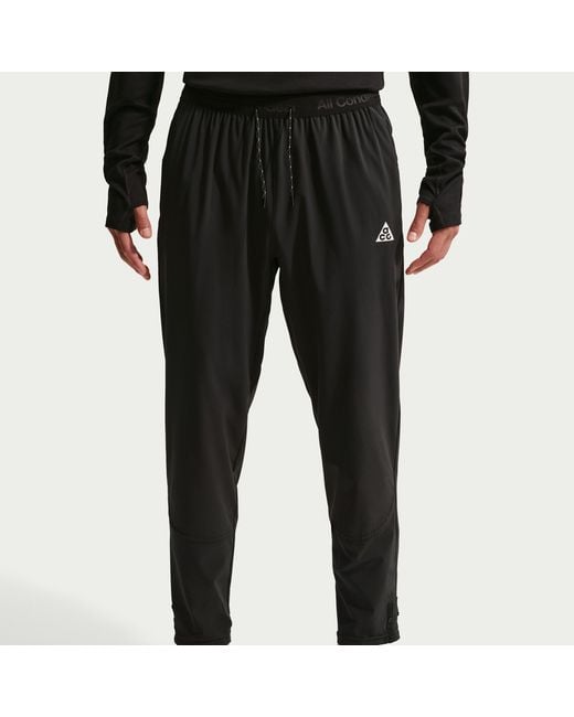 Nike Black Acg "Dawn Range" Dri-Fit Trail Running Pants for men