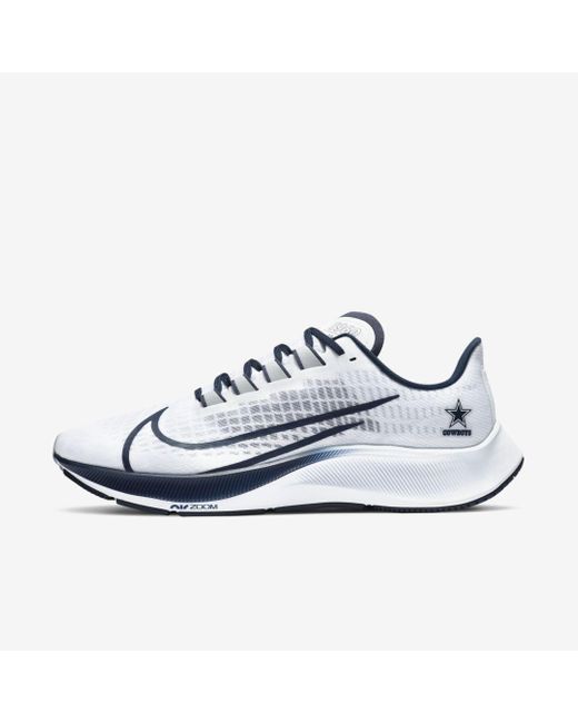 Unisex Nike White Dallas Cowboys Zoom Pegasus 37 Running Shoe