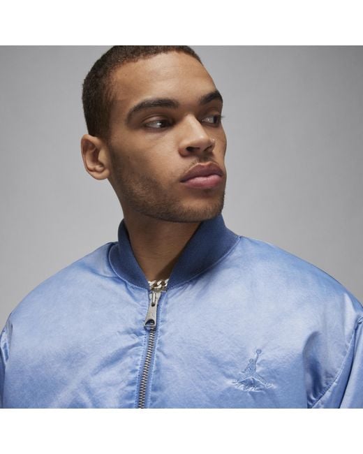 Nike Blue Jordan Essentials Washed Renegade Jacket 50% Recycled Polyester for men
