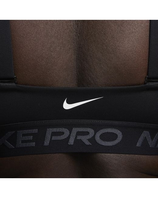 Nike Black Pro Indy Plunge Medium-support Padded Sports Bra 50% Recycled Polyester