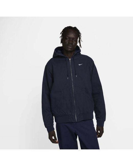 Nike Life Padded Hooded Jacket In Blue, for Men | Lyst