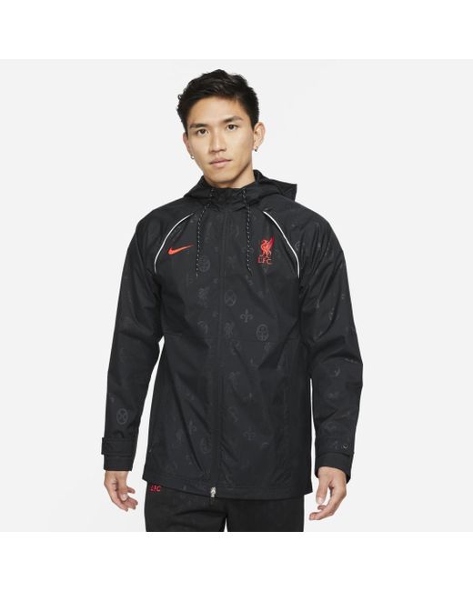 Nike Liverpool Fc Awf Graphic Soccer Jacket in Black,Bright Crimson ...