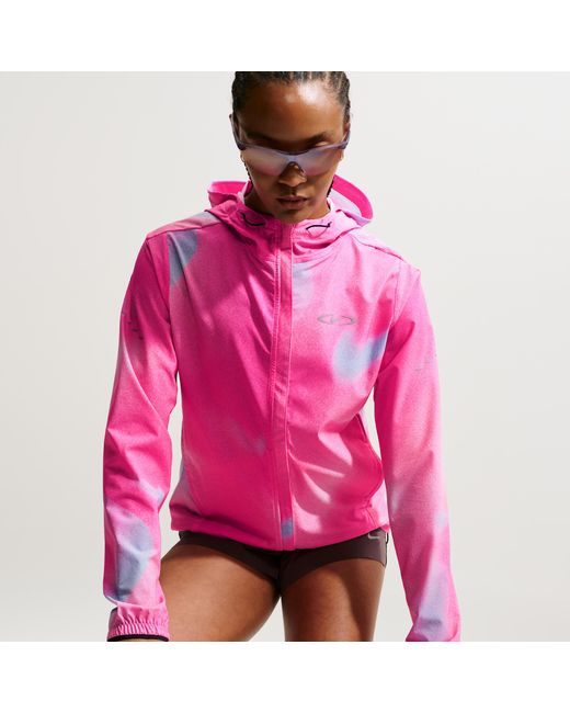 Nike Pink Swift Repel Packable Running Jacket