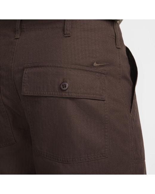 Nike Brown Life Fatigue Trousers for men