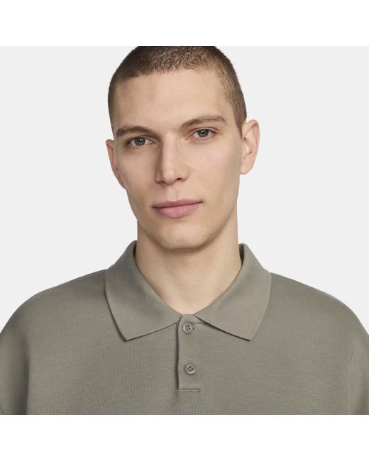 Nike Gray Tech Fleece Re-imagined Polo Polyester for men