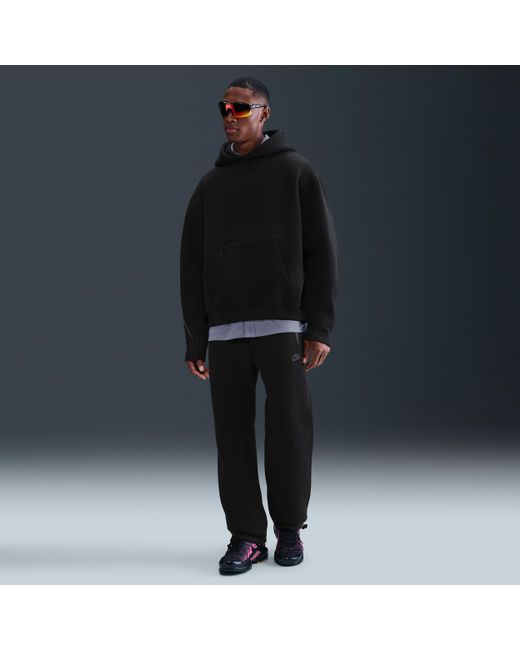 Nike Black Tech Fleece Oversized Hoodie for men