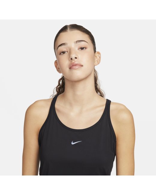Nike Black One Classic Dri-fit Strappy Tank Top 50% Recycled Polyester