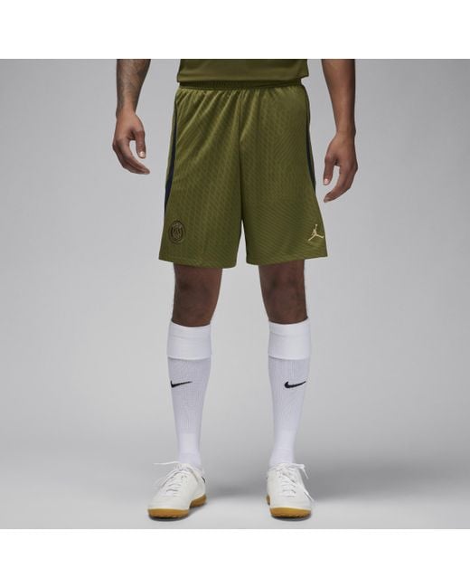 Nike Green Paris Saint-germain Strike Fourth Jordan Dri-fit Football Shorts Polyester for men