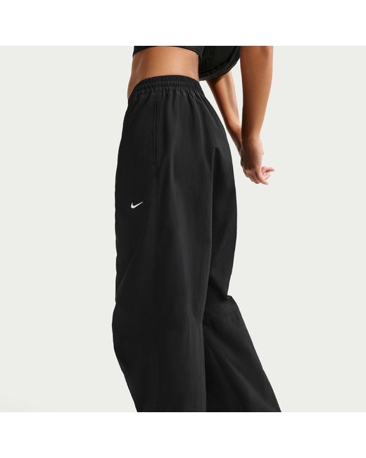 Nike Black Sportswear Oversized High-Waisted Woven Pants