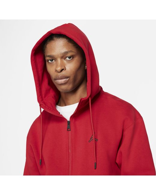 nike zip up hoodie mens red