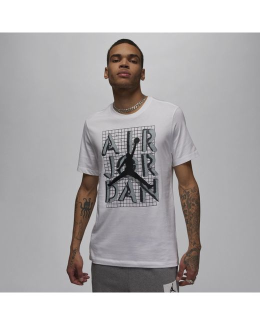Nike Gray M Jm Stack Ss Crew T-shirts for men