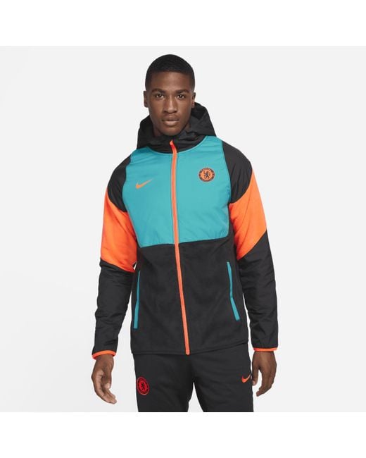 Nike Chelsea Fc Awf Woven Soccer Jacket in Blue for Men | Lyst