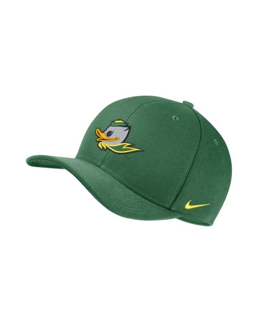 Nike Hat Baseball Cap Fitted Adult Small Swoosh Logo Green Vintage 90s  Crest USA