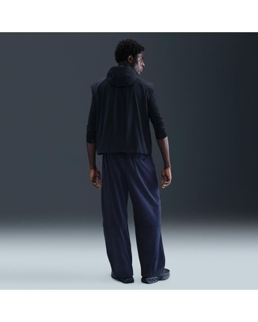 Nike Blue Tech Woven Oversized Trousers for men