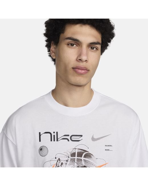 Nike White Max90 Basketball T-shirt for men