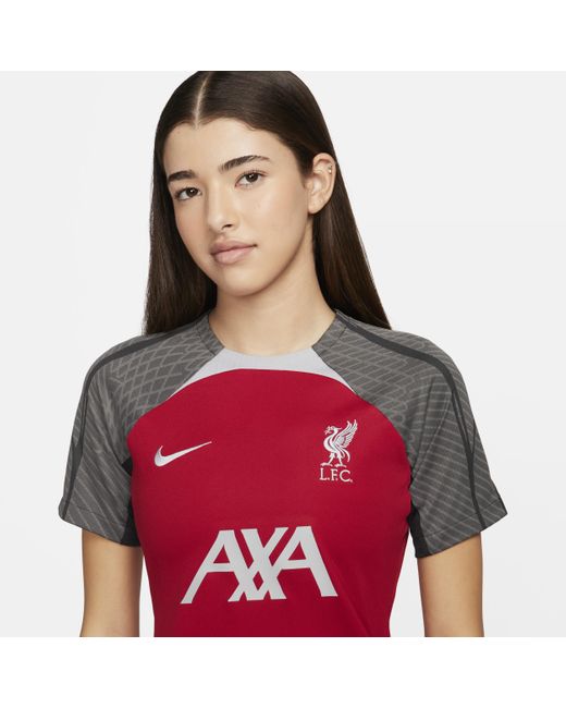 Nike Red Liverpool F.c. Strike Dri-fit Football Knit Top Polyester