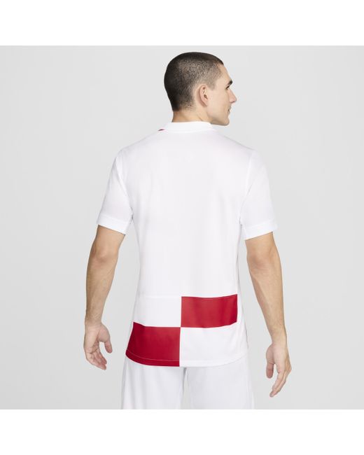 Nike Red Croatia 2024/25 Stadium Home Dri-fit Football Replica Shirt for men