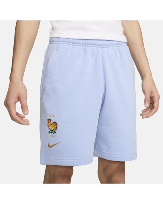 Nike Blue Fff Football Fleece Shorts Polyester for men
