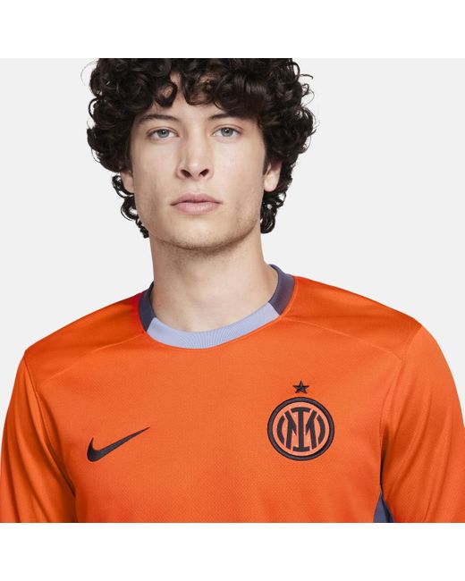 Nike Orange Inter Milan 2023/24 Stadium Third Dri-fit Football Shirt 50% Recycled Polyester for men