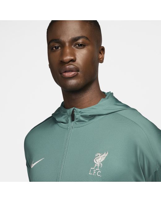 Nike Green Liverpool F.c. Strike Dri-fit Football Hooded Knit Tracksuit Polyester for men