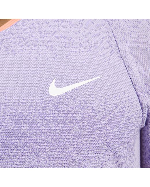 Nike Purple Rafa Dri-fit Adv Short-sleeve Tennis Top for men